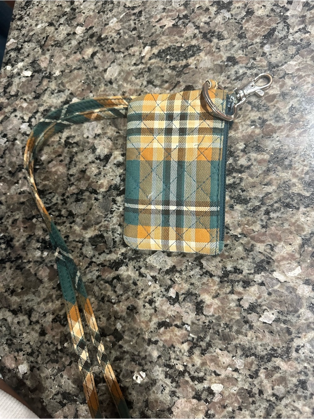 Vera Bradley Plaid Id& Lanyard